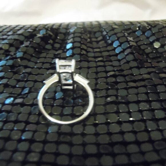 Radiance By Absolute Baguette Accent Engagement Ring & Cable Cuff - Picture 4 of 5
